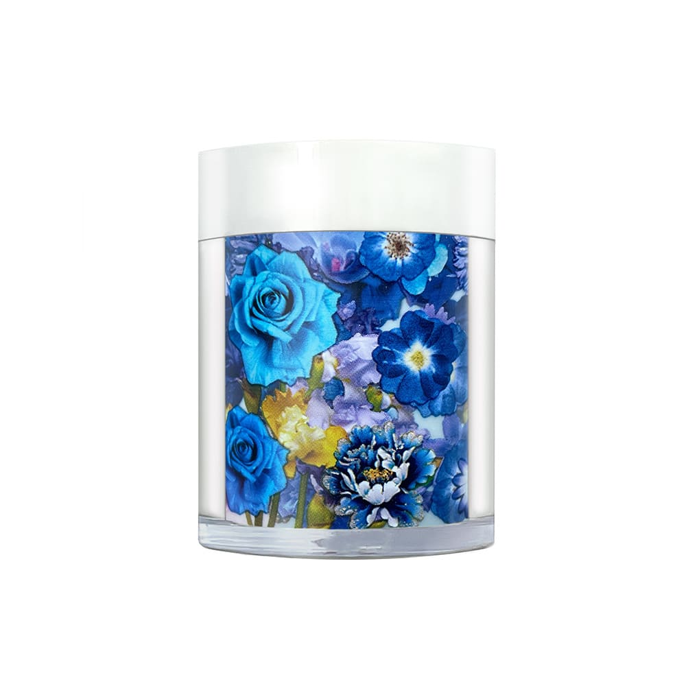 Blue Floral Flowers Nail Art Foil - Mint Tint - UK