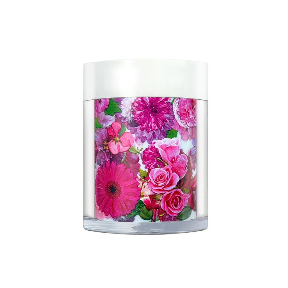 Deep Pink Floral Flowers Nail Art Foil - Mint Tint - UK