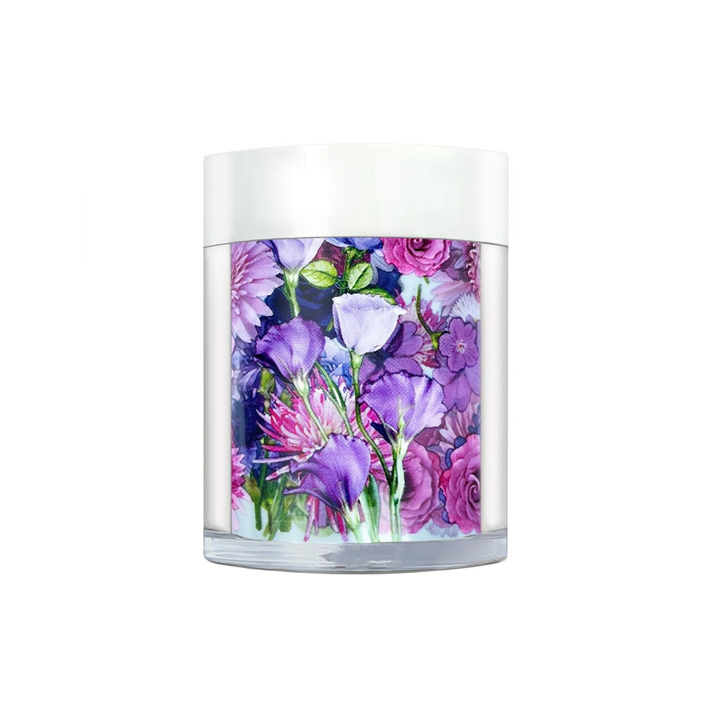 Lilac and Purple Floral Flowers Nail Art Foil - Mint Tint - UK