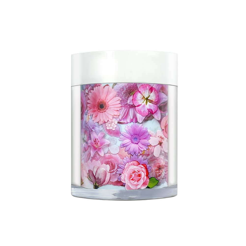 Pink Floral Flowers Nail Art Foil - Mint Tint - UK