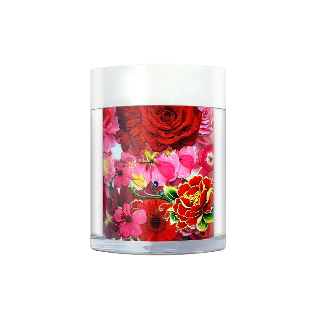 Red and Pink Floral Flowers Nail Art Foil - Mint Tint - UK