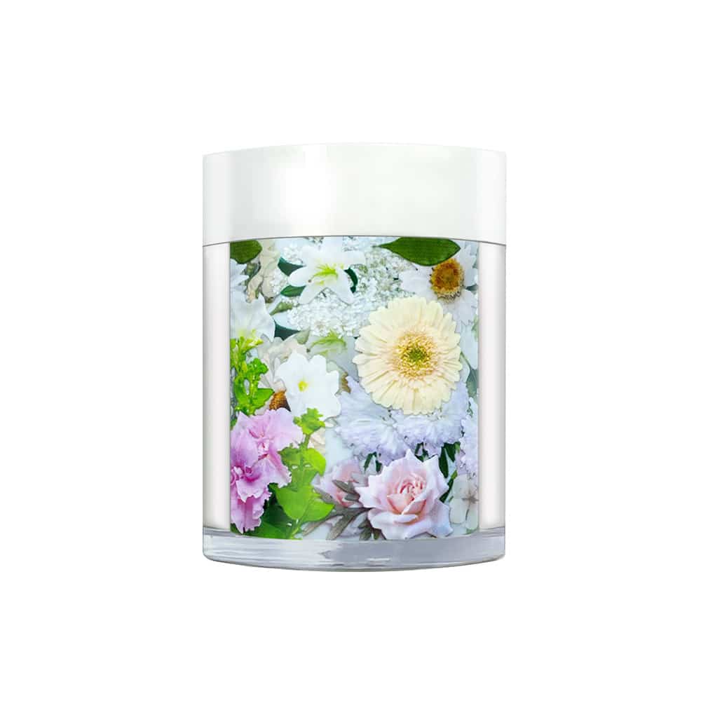 Cream, white and pink Floral Flowers Nail Art Foil - Mint Tint - UK