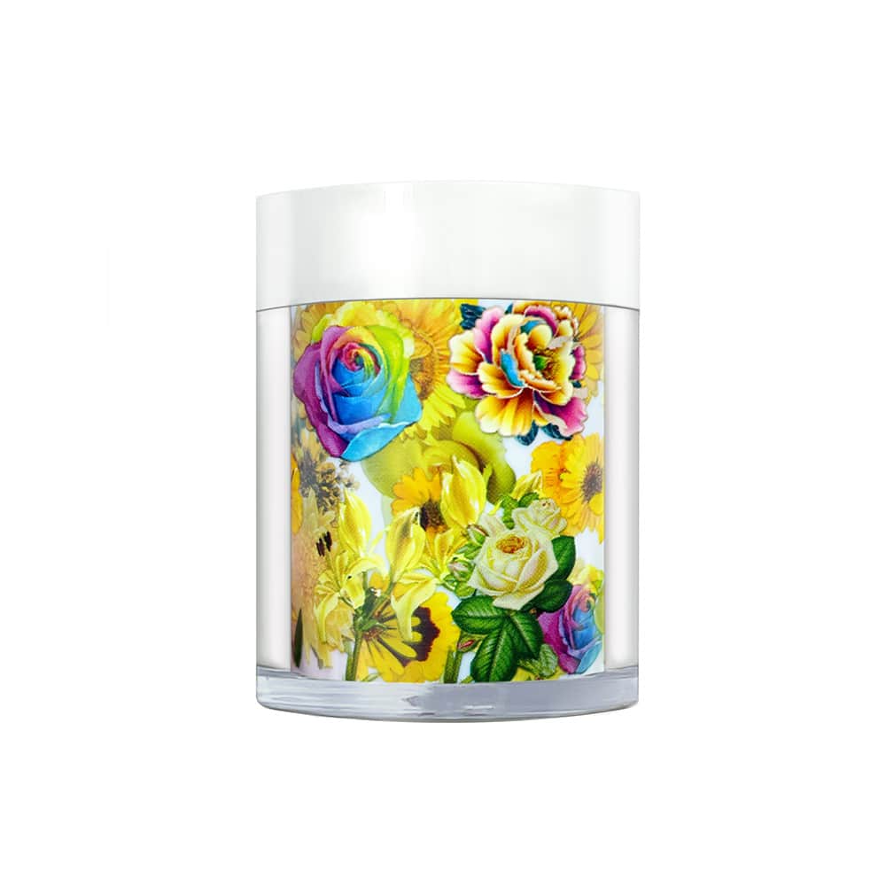 Bright yellow Floral Flowers Nail Art Foil - Mint Tint - UK