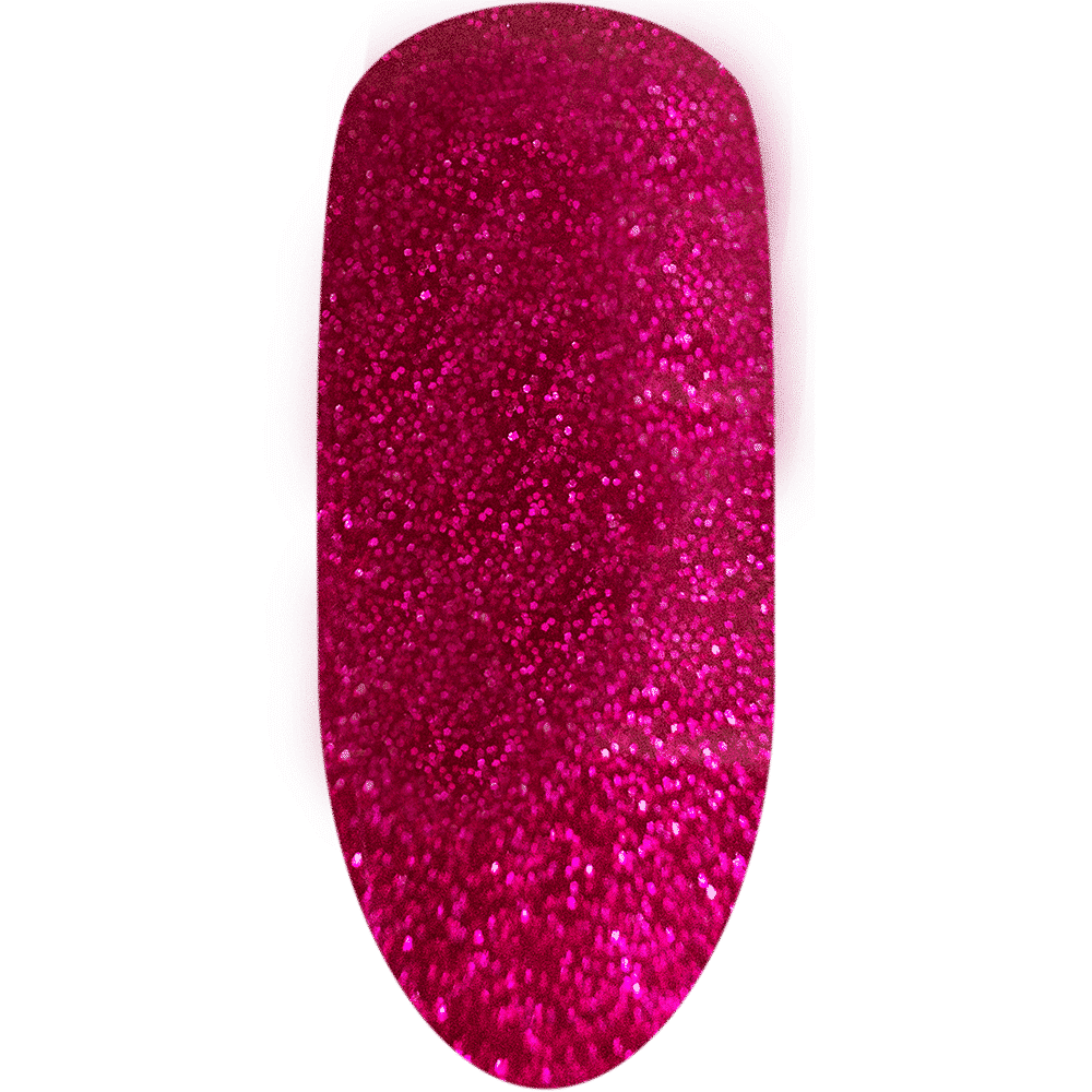 Festive Glitz Collection 3 Vixen magenta glitter hema free gel polish - Mint Tint